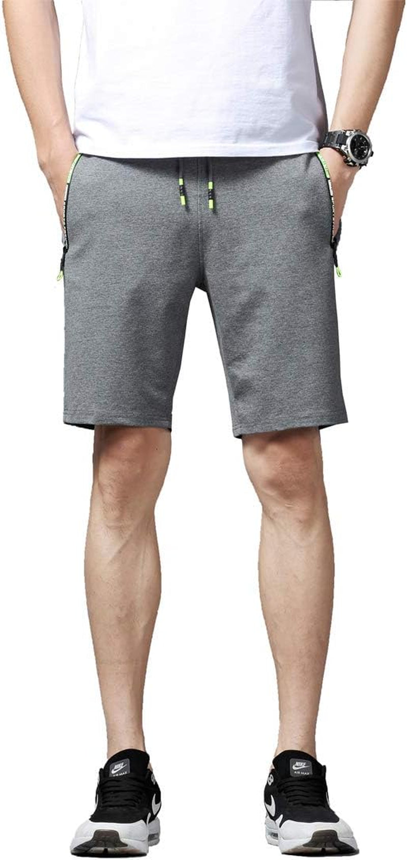 Mens Athletic Shorts with Zip Pockets